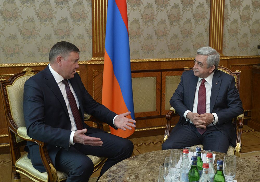 Նախագահն ընդունել է ՌԴ Վոլոգդայի նահանգապետին