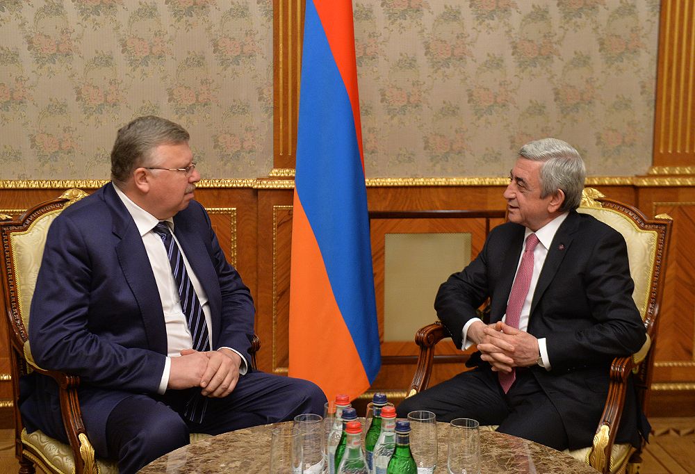 Նախագահը և վարչապետն ընդունել են Եվրասիական զարգացման բանկի կառավարման խորհրդի նախագահ Անդրեյ Բելյանինովին