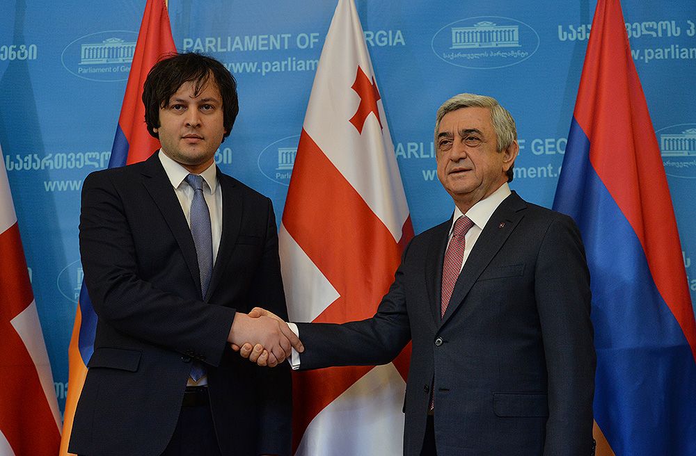 Սերժ Սարգսյանը հանդիպել է Վրաստանի խորհրդարանի նախագահի հետ