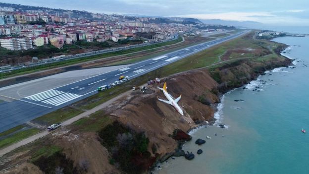 Թուրքիայում ինքնաթիռը դուրս է եկել թռիչքուղուց և գրեթե հայտնվել ծովում