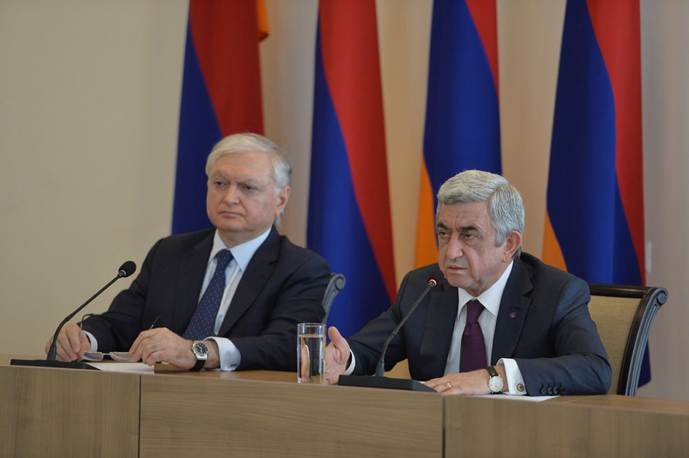 Մենք անշեղորեն շարունակելու ենք սատարել ղարաբաղյան հակամարտության խաղաղ կարգավորմանն ուղղված ջանքերին. Սերժ Սարգսյան