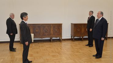 Ճապոնիայի դեսպանն իր հավատարմագրերն է հանձնել Արմեն Սարգսյանին