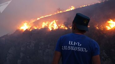 Երևանի Մուշավան թաղամասում հրդեհ է բռնկվել