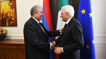 Արմեն Սարգսյանն Իտալիայի նախագահին պարգևատրել է Փառքի շքանշանով