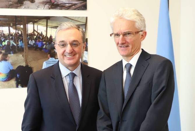 Զոհրաբ Մնացականյանը համատեղ ծրագրեր է քննարկել ՄԱԿ-ի գլխավոր քարտուղարի տեղակալի հետ