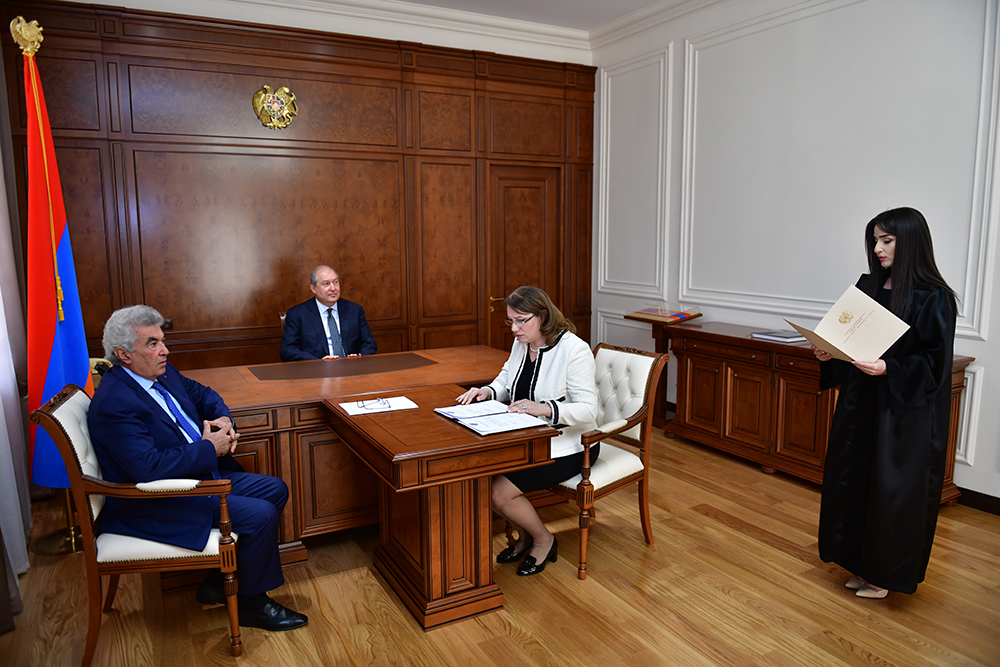 Հանրապետության նախագահի նստավայրում տեղի է ունեցել նորանշանակ դատավորների երդման արարողությունը