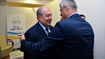 Արմեն Սարգսյանն ընդունել է Կոսովոյի ղեկավարին