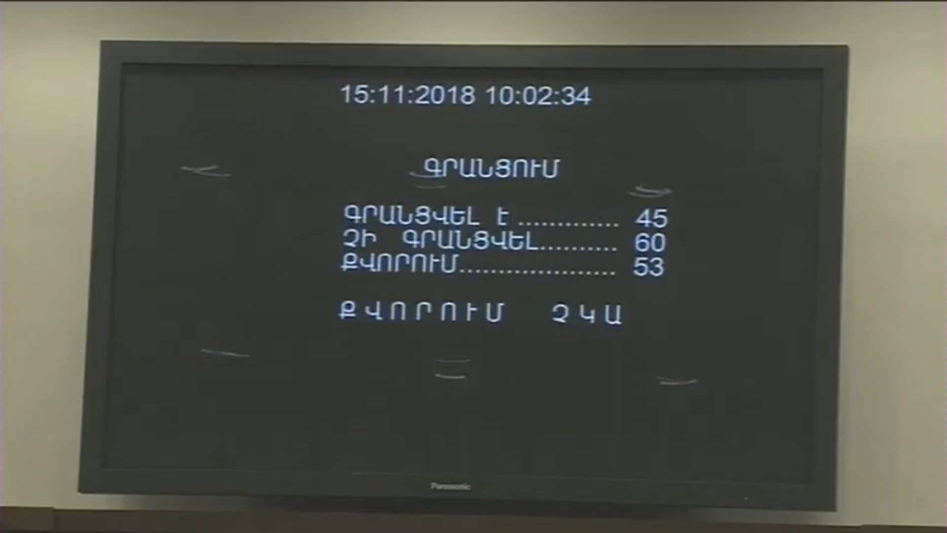 Խորհրդարանը նիստը սկսել է 20 րոպե ուշացումով