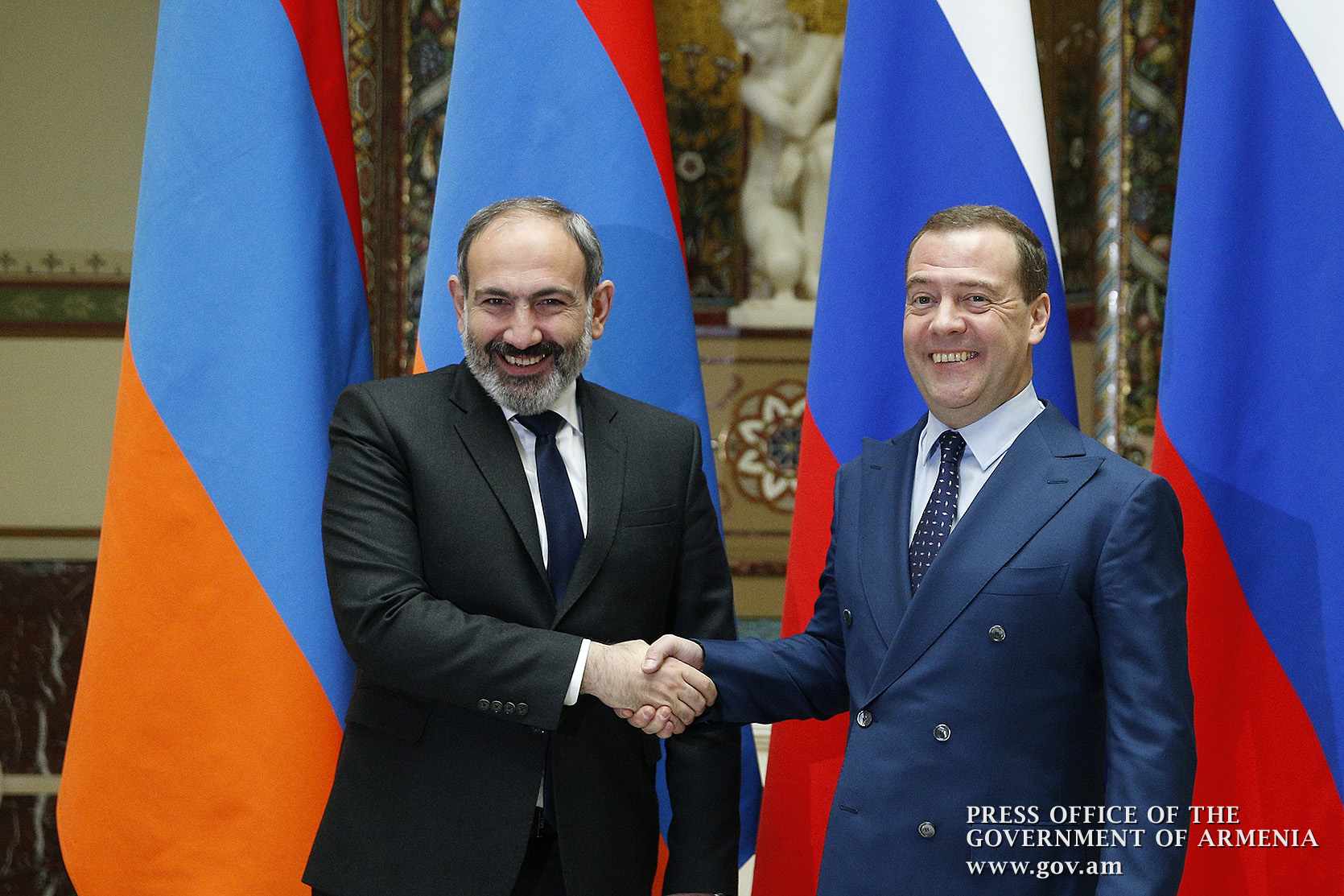 ՀՀ և ՌԴ վարչապետները կարևորել են առևտրաշրջանառության ծավալների շարունակական ավելացումը