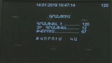 ԱԺ առաջին նիստին երկրորդ փորձից հետո գրանցվեց 120 պատգամավոր