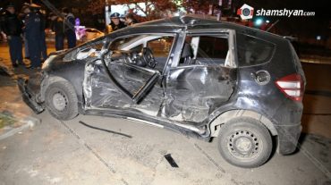 Երևանում բախվել են Nissan, Mercedes և Honda մեքենաները. վիրավորներին ավտոմեքենայից դուրս է բերել Բժշկական համալսարանի ռեկտոր Արմեն Մուրադյանը
