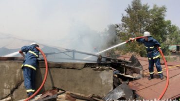 Օձունի գիշերօթիկ դպրոցի տանիքում հրդեհ է բռնկվել