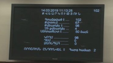 ԱԺ-ն ընդունեց «Հանրային ծառայության մասին» ՀՀ օրենքում փոփոխություն կատարելու վերաբերյալ նախագիծը