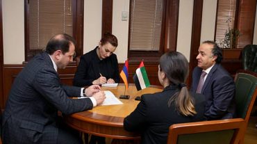 Դավիթ Տոնոյանն ու ԱՄԷ դեսպանը քննարկել են ոլորտում համագործակցության հնարավորությունները