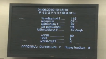 Այսօր ժամը 18։30-20։00-ն ԱԺ-ն լրացուցիչ նիստ կանցկացնի