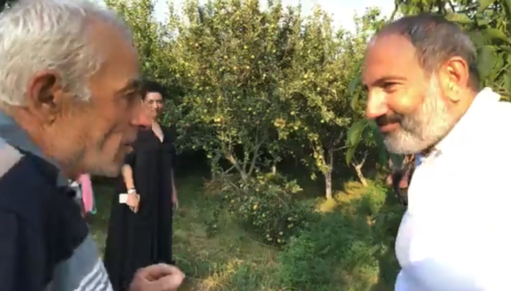 Փաշինյանն այցելեց աշխատանքով իր այգին ստեղծած ու խնդիր չունեցող գյուղացուն