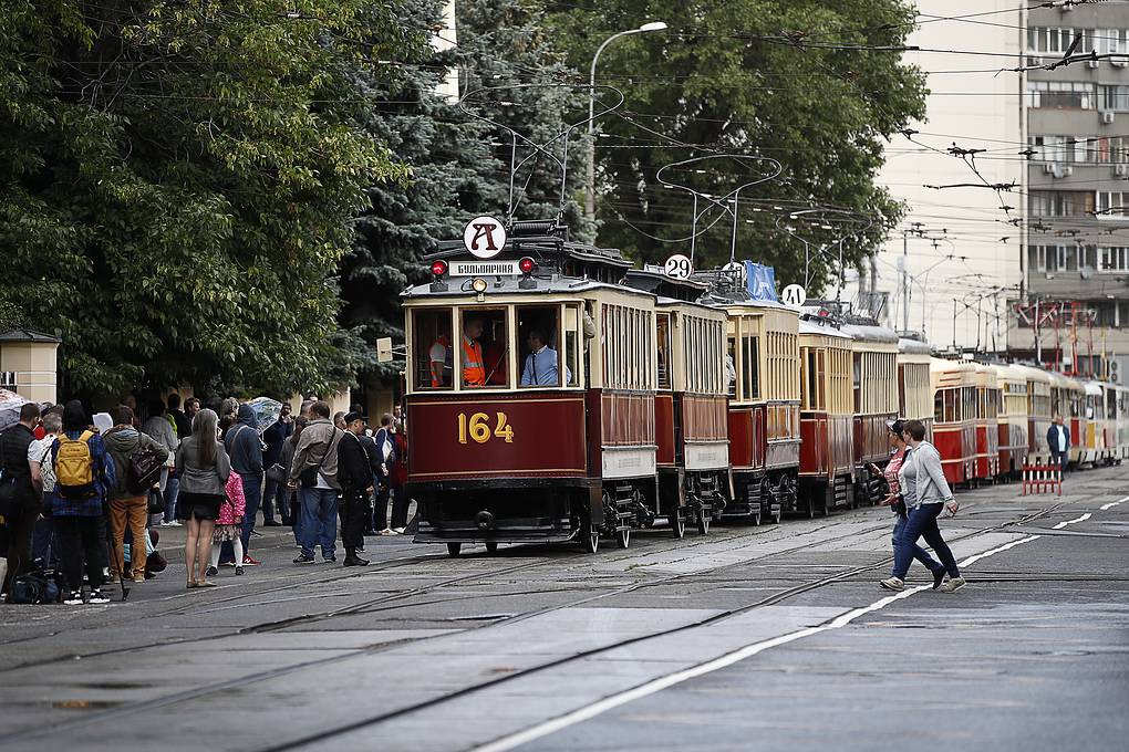 Մոսկվայում ռետրո տրամվայների շքերթ է անցկացվել
