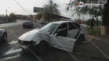 Երևանում 33-ամյա վարորդը BMW-ով տապալել է բենզալցակայանի լիցքավորման սարքը