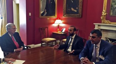 Արարատ Միրզոյանը հանդիպել է ԱՄՆ Սենատի մեծամասնության հանրապետական ղեկավար Միչ Մաքքոնելի հետ