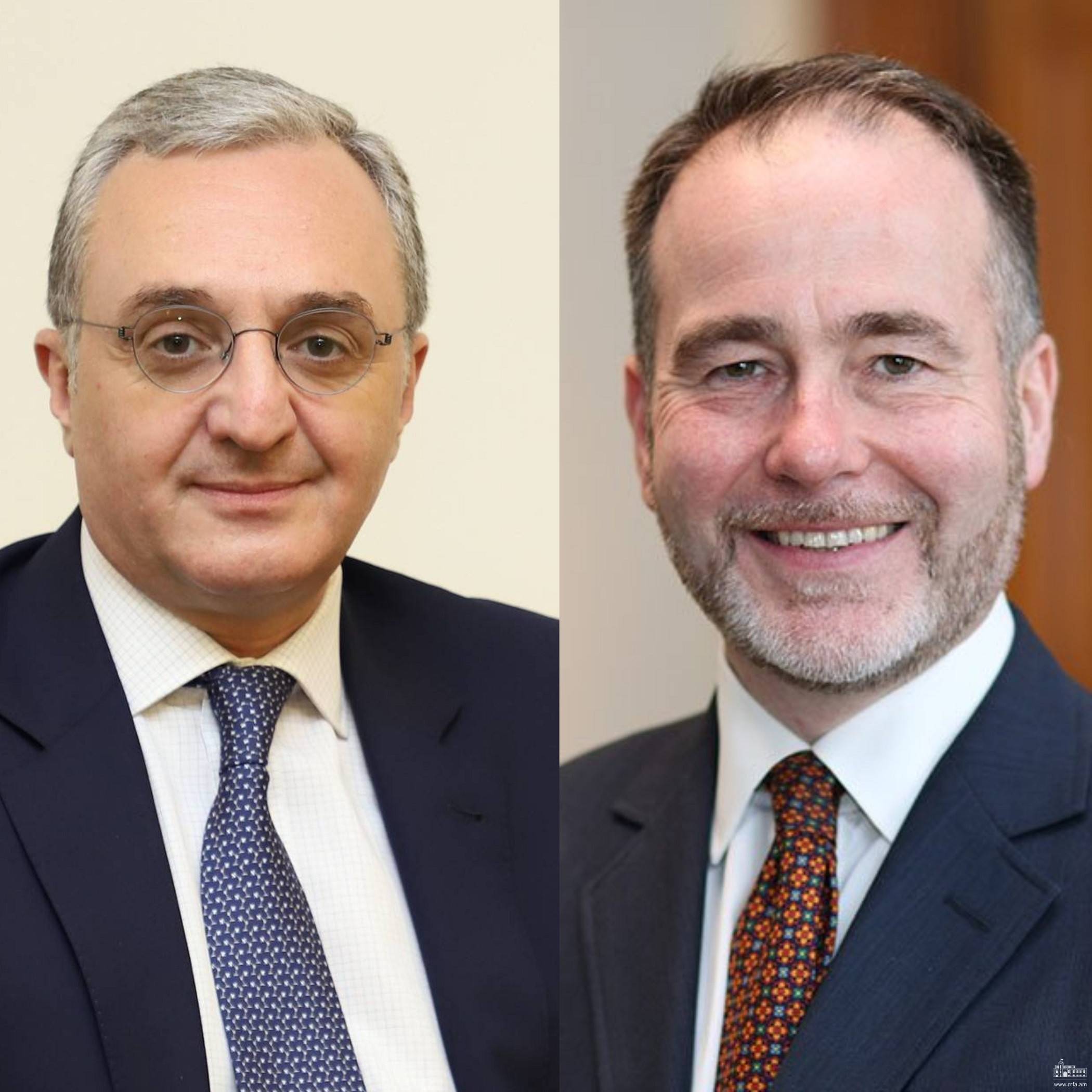 Զոհրաբ Մնացականյանը զրուցել է ՄԹ Եվրոպայի և Ամերիկայի հարցերով նորանշանակ պետնախարարի հետ