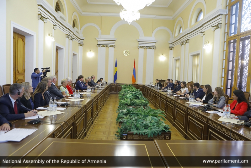 Շվեդիայի խորհրդարանի նախագահի գլխավորած պատվիրակությունը հյուրընկալվել է ԱԺ-ում