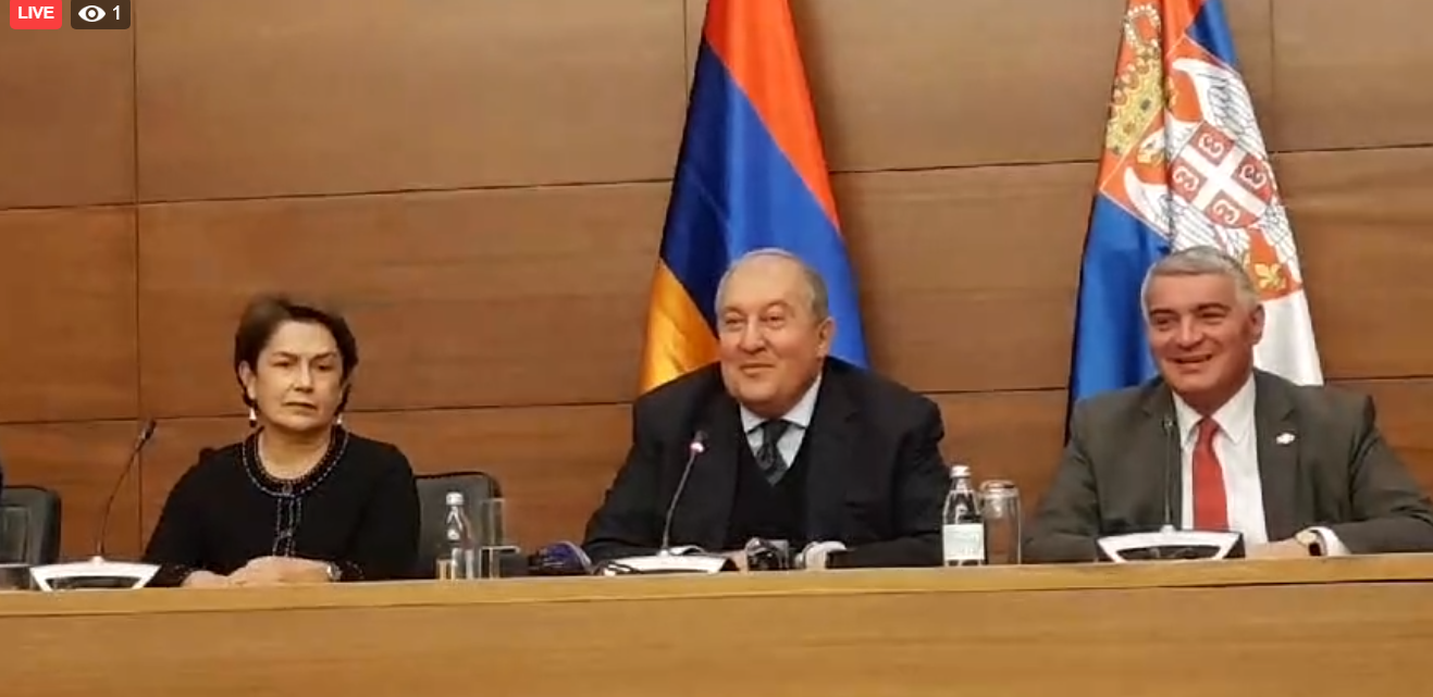 Ես երկար կարող եմ խոսել Հայաստանի և Սերբիայի պատմության մասին, սակայն ավելի հետաքրքիր է այսօրվա աշխարհի մասին խոսելը. նախագահ