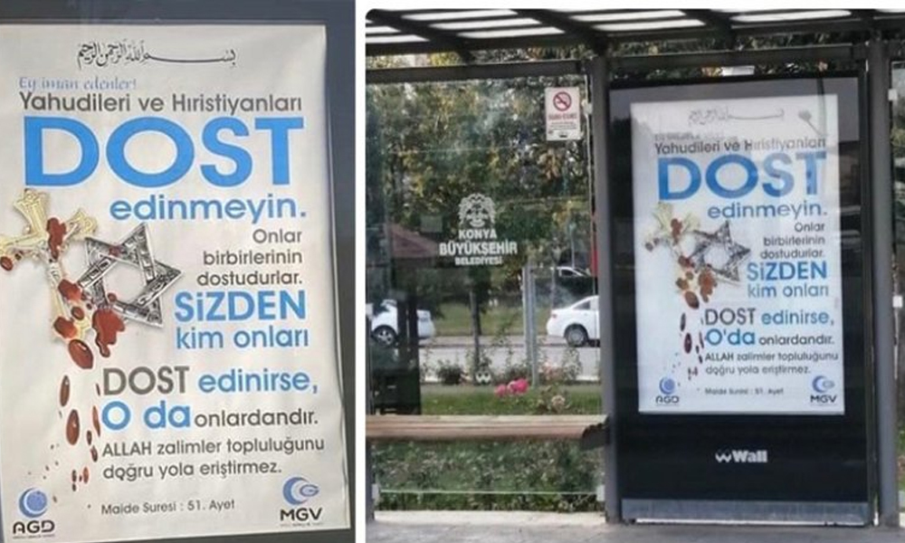 Փայլանի շնորհիվ Թուրքիայի կանգառներից հավաքվել են քրիստոնյաների դեմ ատելություն քարոզող պաստառները