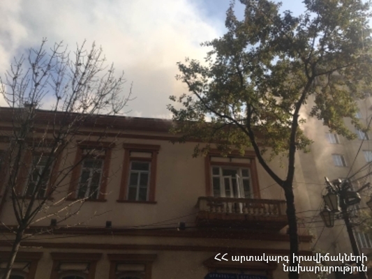 «Դոլմամա» ռեստորանի տանիքում բռնկված հրդեհը մարվել է