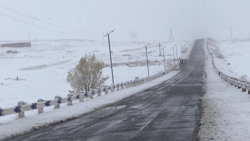 Շիրակում առատ ձյուն է տեղում