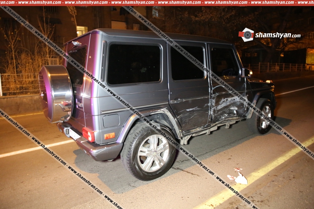 Երևանում բախվել են Mercedes G 550-ն ու ГАЗ 2410-ը. կա վիրավոր