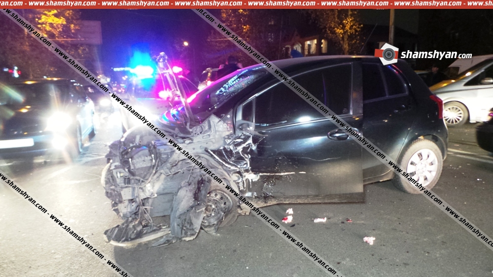 Երևանում  բախվել են Toyota-ն ու Nissan-ները. վիրավորների թվում է ճանապարհային ոստիկանության հաշվառման քննական բաժնի պետը