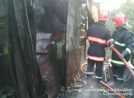 Ալավերդիում վագոն-տնակներ են այրվել