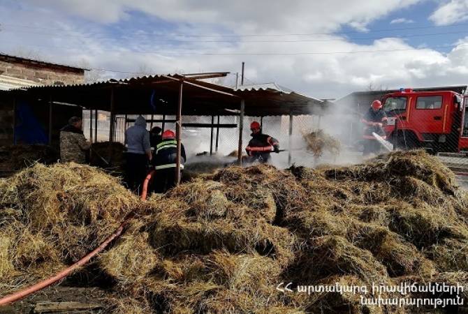 Սպիտակում այրվել է մոտ 1 տոննա անասնակեր