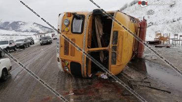 Լոռիում «Գլորիա» ֆաբրիկայի աշխատակիցներին տեղափոխող ավտոբուսը կողաշրջվել է. կա 19 վիրավոր
