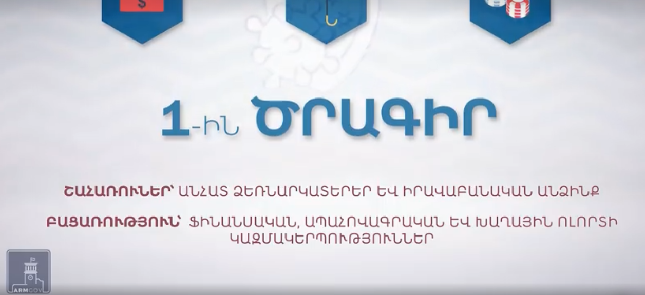 Օժանդակության 1-ին ծրագրով մեկ տնտեսավարողին տրամադրվում է մինչև 500 մլն դրամի վարկ