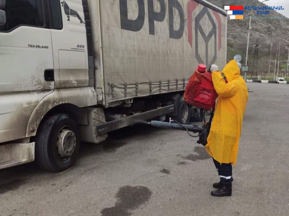 Վերջին երեք օրերին ախտահանվել է ՀՀ-ից Արցախ մուտք գործած 723 տրանսպորտային միջոց