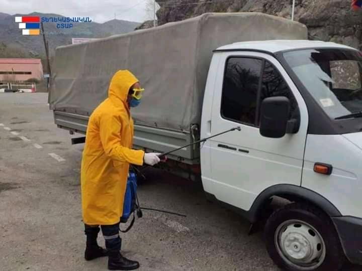 Հայաստանից Արցախ մուտք գործած 853 տրանսպորտային միջոց է ախտահանվել