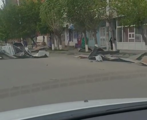Ուժեղ քամու հետևանքները Գյումրիում