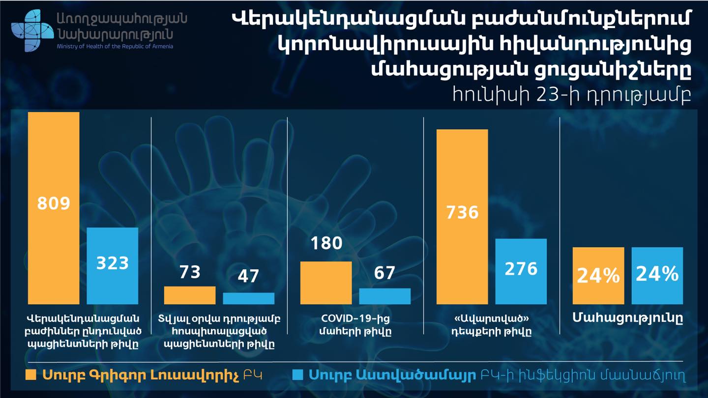 Մեր վերակենդանացման բաժանմունքներում մահացության տոկոսը մոտավորապես 24% է. Թորոսյան