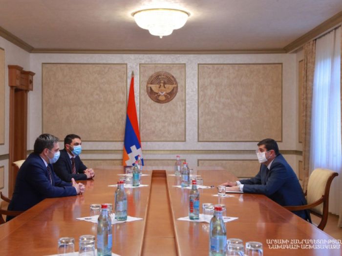 Արցախի նախագահն ընդունել է ՀՖՖ նախագահ Արմեն Մելիքբեկյանին