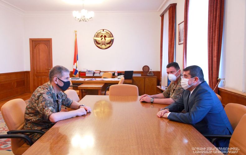 Արցախի նախագահն ընդունել է ՀՀ ԶՈՒ գլխավոր շտաբի պետ Օնիկ Գասպարյանին