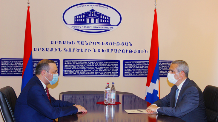 Արցախի ԱԳՆ ղեկավարն ու ՀՀ ԱԽ քարտուղարը քննարկել են հայկական երկու հանրապետությունների արտաքին և անվտանգային քաղաքականություններին վերաբերող հարցեր