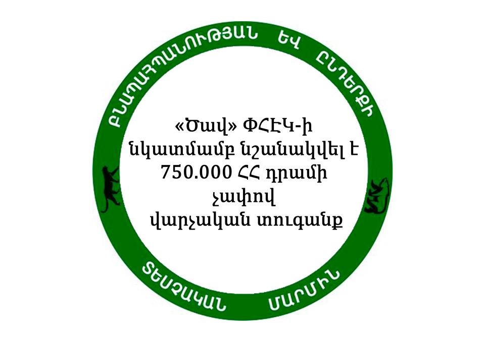 «Ծավ» ՓՀԷԿ-ի նկատմամբ նշանակվել է 750.000 ՀՀ դրամի չափով վարչական տուգանք