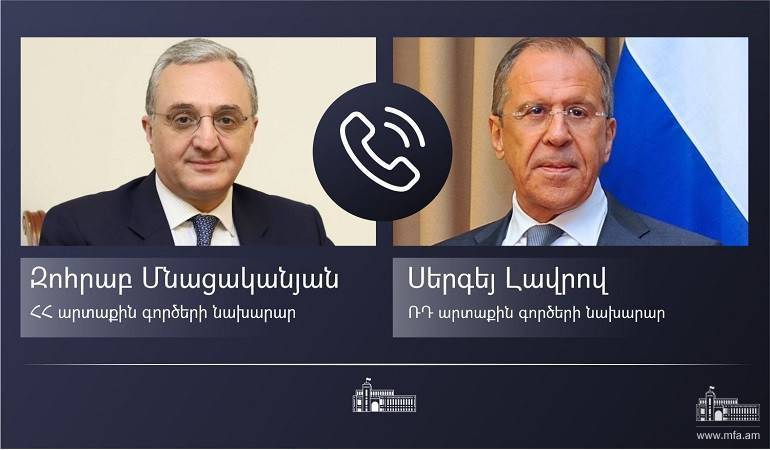 ԱԳ նախարար Զոհրաբ Մնացականյանը հեռախոսազրույց է ունեցել ՌԴ ԱԳ նախարար Սերգեյ Լավրովի հետ