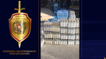 Ոստիկանները բացահայտել են օղու արտադրության ապօրինի ձեռնարկատիրական գործունեության դեպքեր