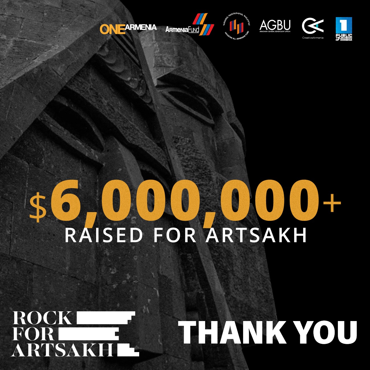 #RockForArtsakh -ի շրջանակում հավաքված 3 մլն դոլարը կկրկնապատկվի