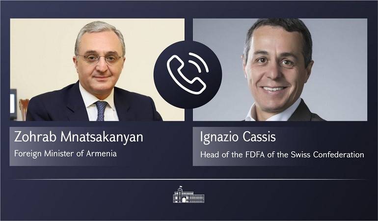 Զոհրաբ Մնացականյանը հեռախոսազրույց է ունեցել Շվեյցարիայի արտաքին հարաբերությունների դաշնային դեպարտամենտի ղեկավար, դաշնային խորհրդական Իգնազիո Կասսիսի հետ