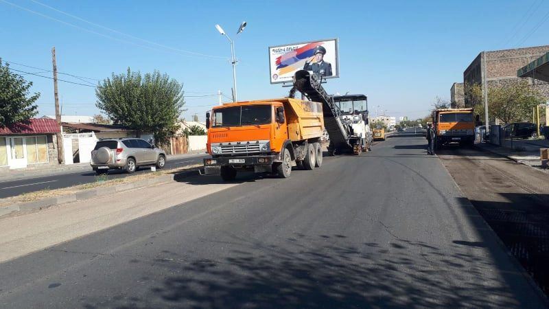 Փարաքարից մինչև Էջմիածին ճանապարհահատվածում կատարվում են միջին նորոգման աշխատանքներ