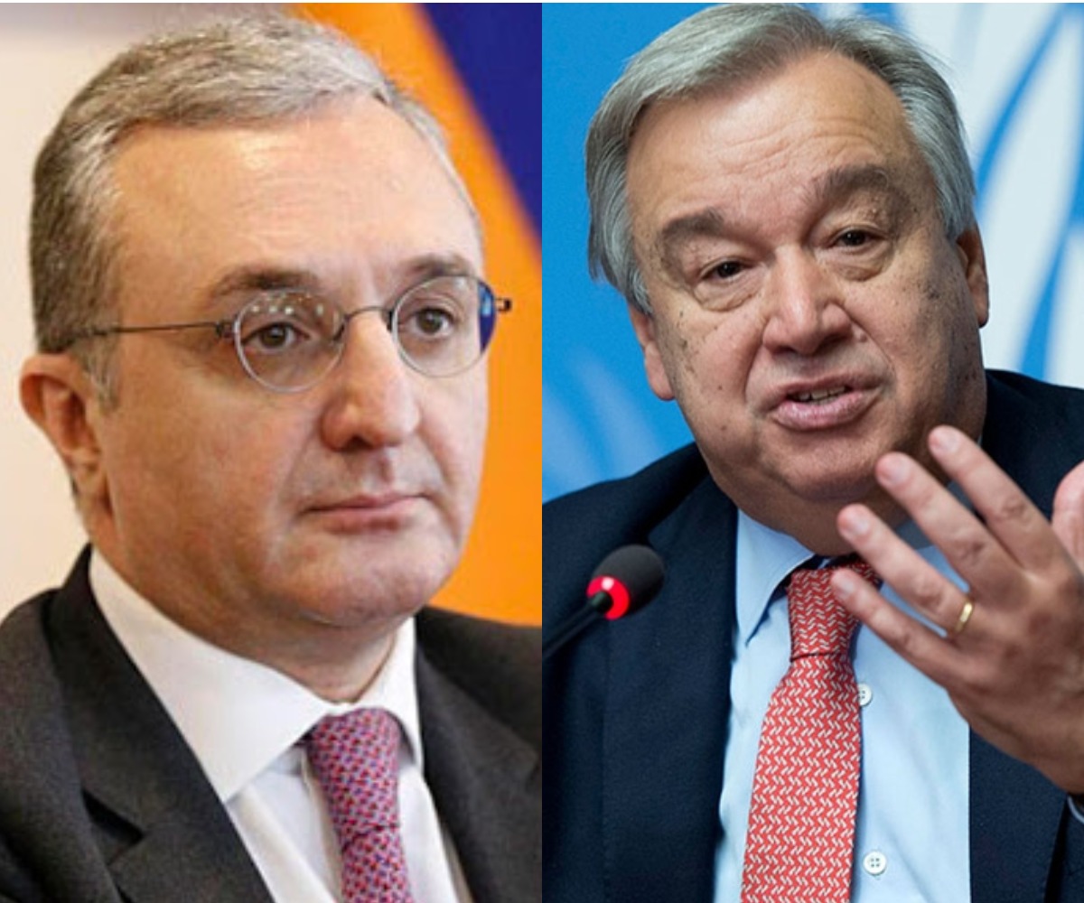 Զոհրաբ Մնացականյանը հեռախոսազրույց է ունեցել ՄԱԿ-ի գլխավոր քարտուղար Անտոնիո Գուտերեշի հետ