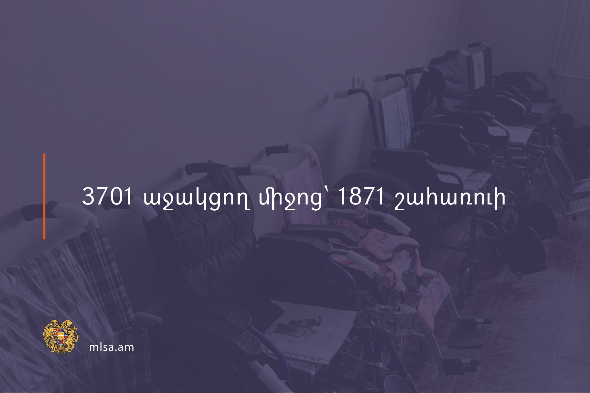 3701 աջակցող միջոց՝ 1871 շահառուի